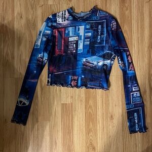 City Primt Mesh Top